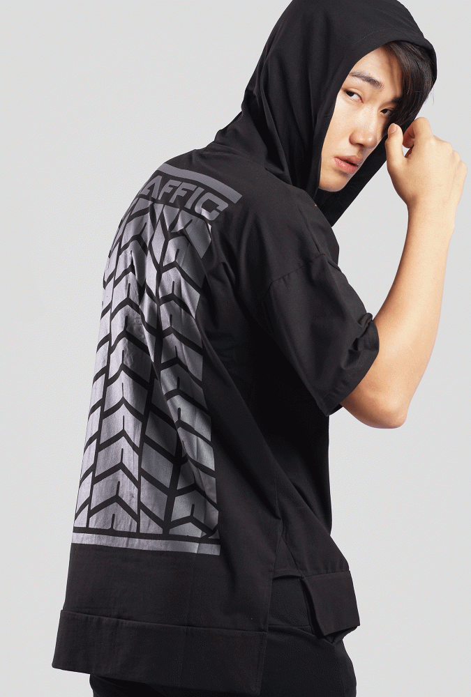 YGN TRAFFIC TYRE Design Hoodie Black &Gray (Boy)